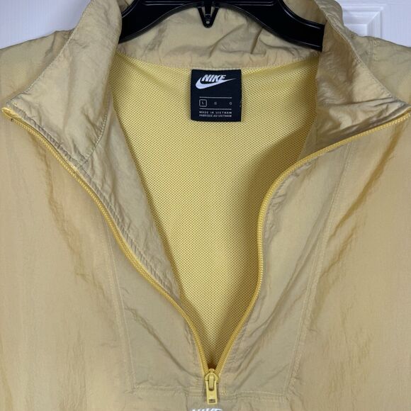 Vtg 90's Nike Windbreaker Adult L Track Jacket Yellow Pink Athletic Streetwear - Picture 4 of 10